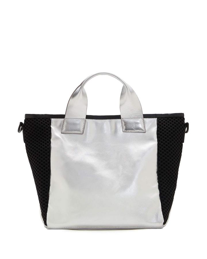 Bicolor Metallic Tote Bag