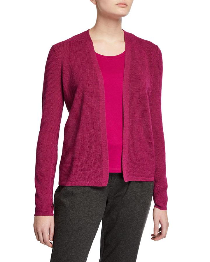 Wool Crepe Sleeve Detail Cardigan