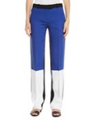Colorblocked Crepe-sable Trousers