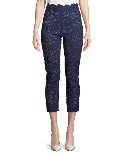 Lace Cropped Trouser Pants