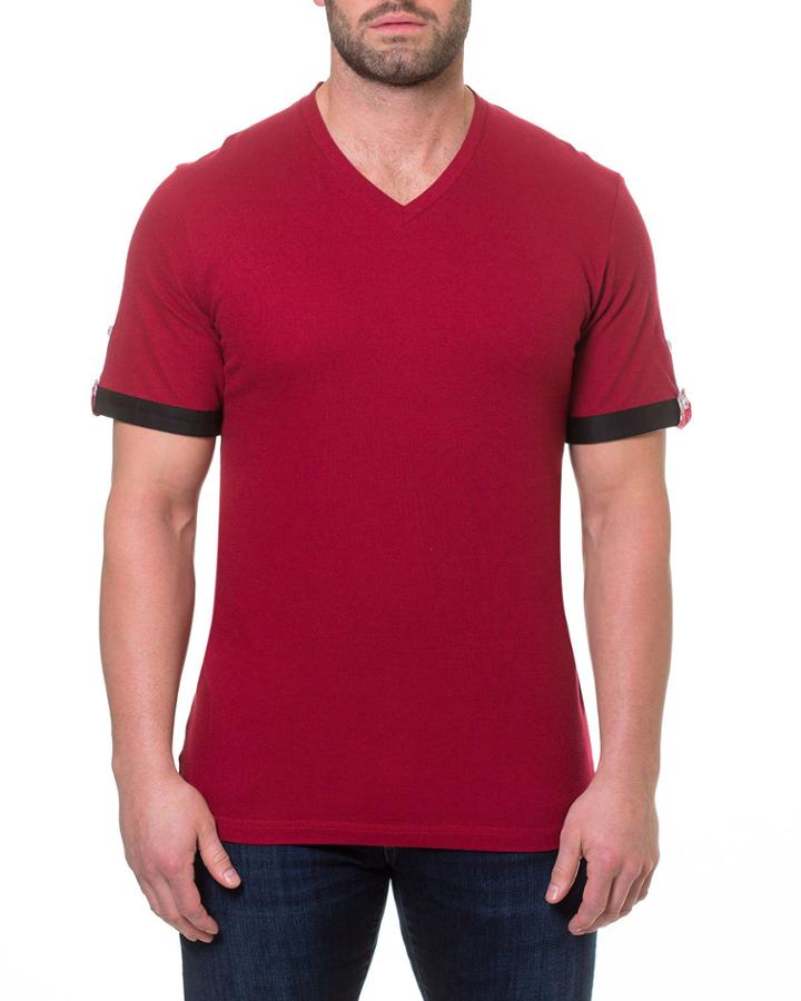 Men's Cotton Pique Red Short