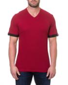 Men's Cotton Pique Red Short
