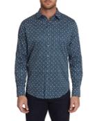 Men's Nicholson Patterned Sport Shirt With Contrast Detail
