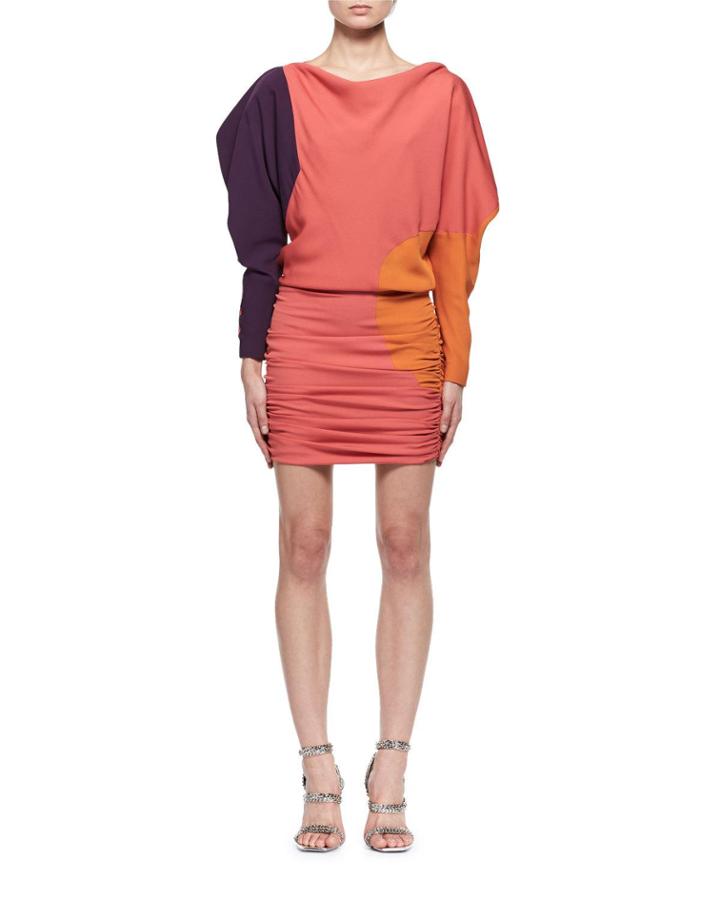 Colorblock Blouson Fitted