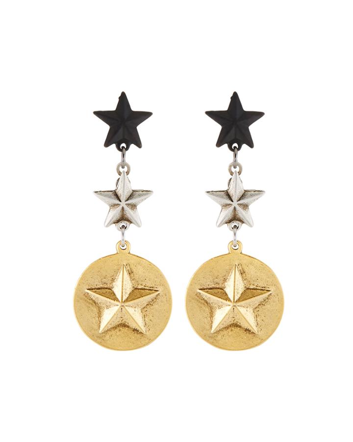 3-star Drop Earrings