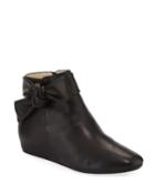 Vicenza Leather Bow Hidden Wedge Booties