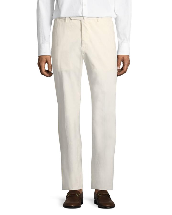 Benn Standard-fit Stretch Cotton/silk Pants