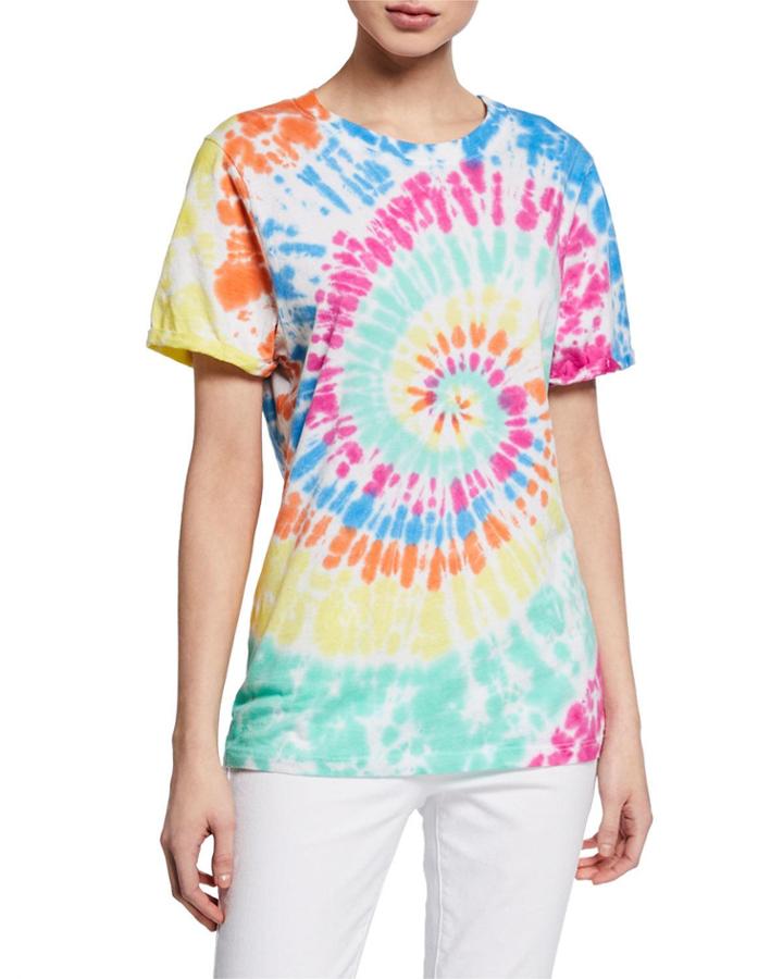 Spiral Tie-dye Short-sleeve Cotton Tee