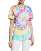 Spiral Tie-dye Short-sleeve Cotton Tee