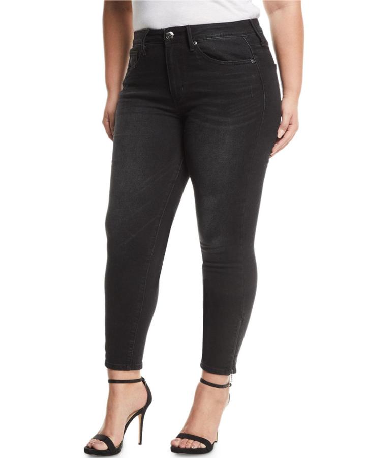 High-rise Skinny Ankle-zip Jeans,