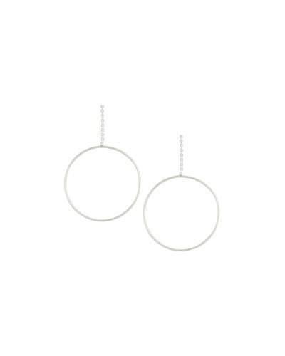 Crystal Drop Hoop Earrings,