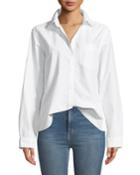 The Ivie Button-front Cross-back Paint-splatter Cotton