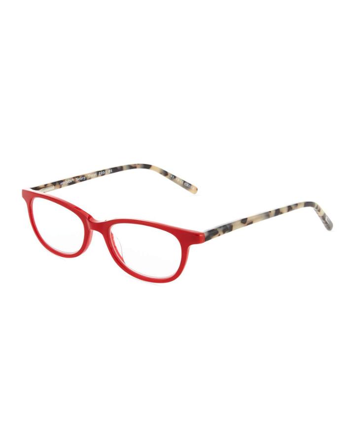 Scary Terri Square Acetate Reading Glasses, +1.75