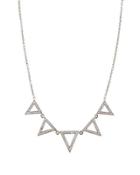 18k Pave Diamond Triangle Pendant Necklace