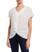 Knot-front Top