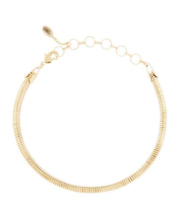 Omega Snake-chain Choker Necklace, Golden