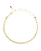 Omega Snake-chain Choker Necklace, Golden