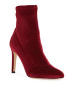 Stretch Sparkle Velvet Booties