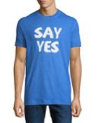 Men's Say Yes Crewneck Short-sleeve Cotton T-shirt