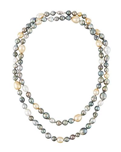 14k Baroque South Sea & Tahitian Pearl Necklace,