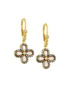 Pave Clover Drop Earring