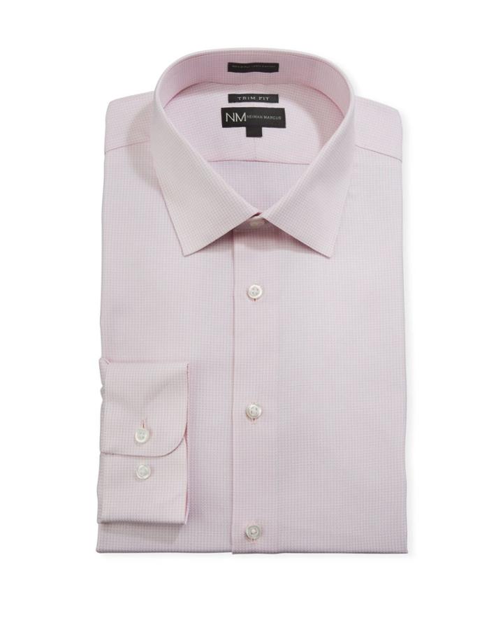 Men's Slim-fit Dobby Check Dress