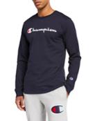 Men's Logo Crewneck Long-sleeve Jersey T-shirt