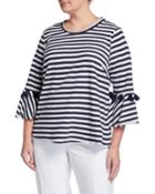 Plus Size Brielle Striped French Terry