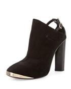 Metallic-toe Suede