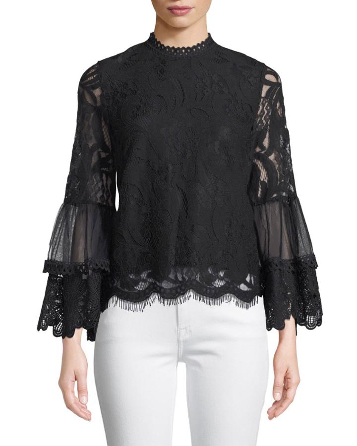 Romantic Lace Bell-sleeve Top