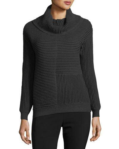 Cowl-neck Ottoman-knit