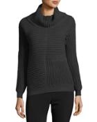 Cowl-neck Ottoman-knit