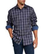 Men's Classic-fit Plaid Sport Shirt With Pocket