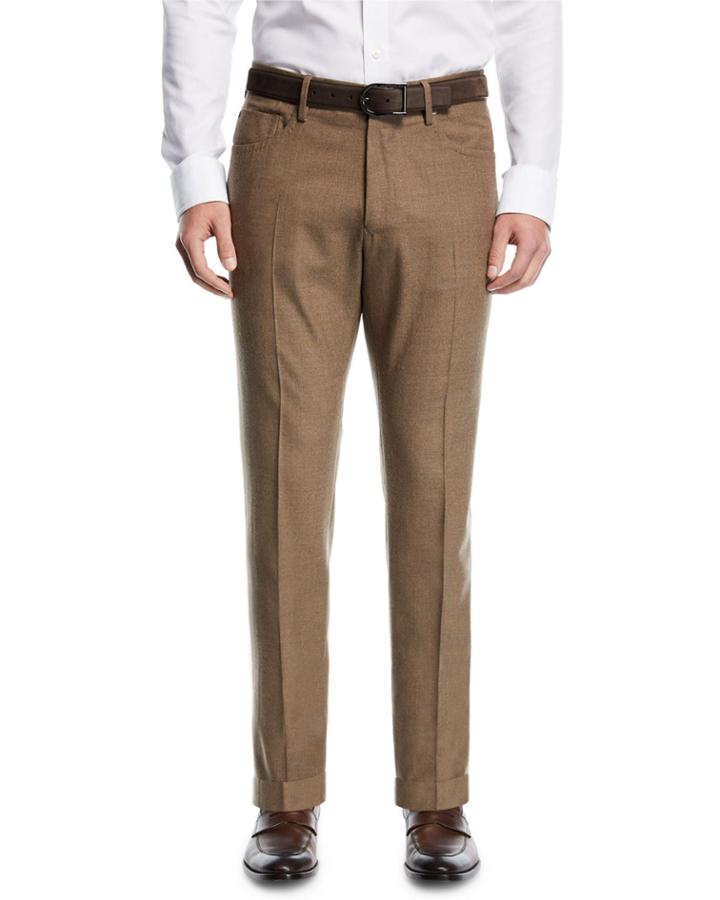 Five-pocket Flannel Dress Pants