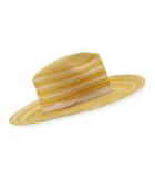 Somba Patterned Straw Fedora Hat
