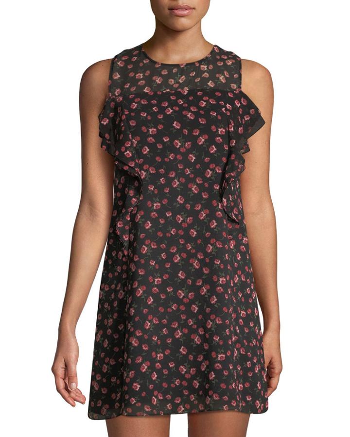 Floral-print Ruffled