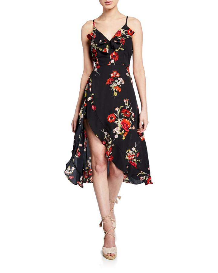 Floral Ruffle Romper Dress