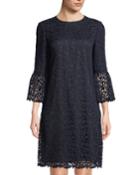 Sidra Botanical Floral-lace Dress, Blue
