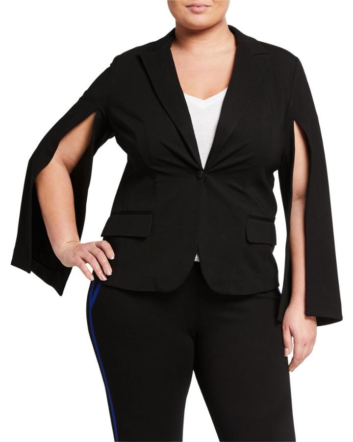 Plus Size Open Sleeve Compression Blazer