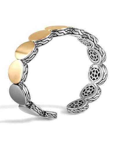 Dot Silver & Gold-plate Flex Cuff,