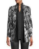 Snow Leopard Printed Jacket W/