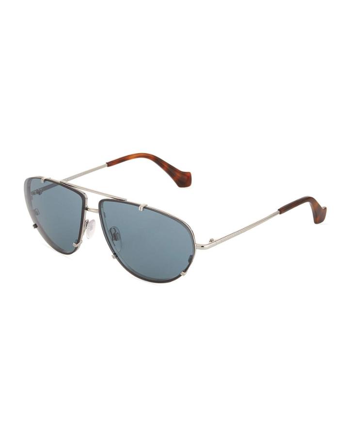 Metal Aviator Sunglasses, Blue