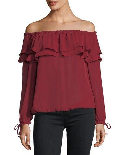 Ruffled Peasant Blouse