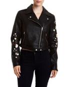 Embroidered Motorcycle Jacket