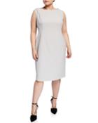 Plus Size Welma Boat-neck Sleeveless Dress