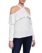 Window Shop Cold-shoulder Ruffle Top