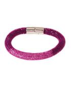 Stardust Crystal Mesh Bracelet, Purple,