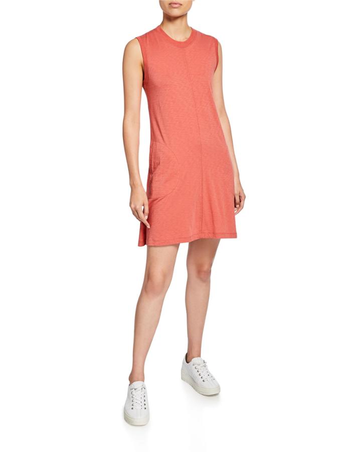Crewneck Slub Jersey Tank Dress