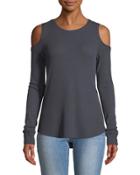 Bowery Thermal Cold-shoulder Tee