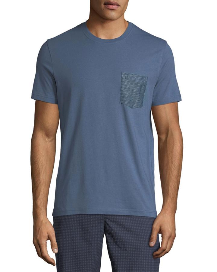 Men's Dobby-pocket Crewneck T-shirt